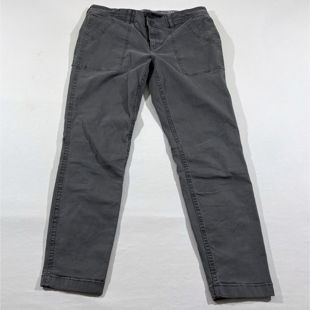 J. Crew Skinny Washed Twill Utility Chino Pants Gray Cotton Womens Sz 30 A6527